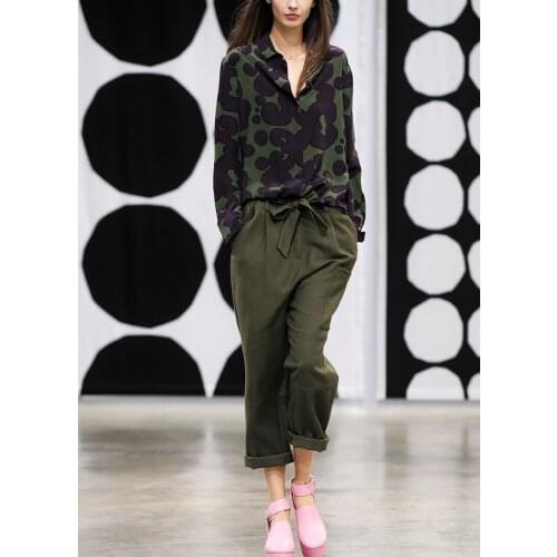 See Orange Spring Dot Shirt Pant Suit 2018 Women Set Fashion 2 pieces Suit Shirt+Sweater+ Pant Ladies OL Causal Clothings