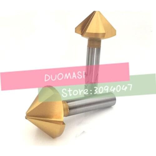 10.4mm*90degrees 1flutes or 3flutes 2pcs/set HSS yellow coating Chamfering drill Chamfering cutter Processing steel