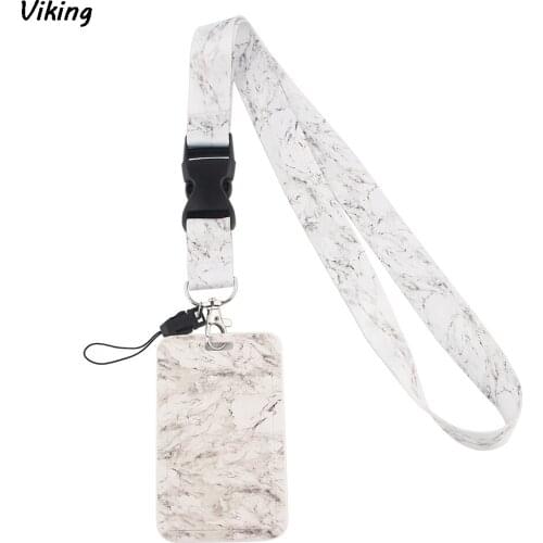 20pcs/lot G1457 Marble Lanyards For Phone Badge Fashion Mobile Phone Neck Strap Hang Rope Keychain With Work Card Holder Cover