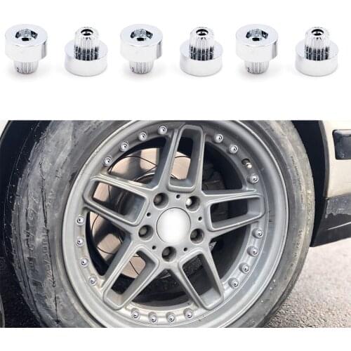 50x 6mm Gold Black Silver Wheel Rim Rivets Nuts Replacement For Rim Lip Decoration