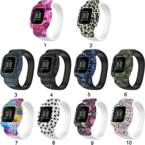 50pcs Multicolor Wristband Silicone No Buckle Watch Band Strap Watchband Sports Replacement for Garmin Vivofit JR.3 L S size