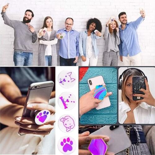Phone Grip Epoxy Resin Mold Phone Socket Silicone Mould DIY Crafts Love Heart Dog Paws Bones 12 Cavity Irregular Round Mount Hol