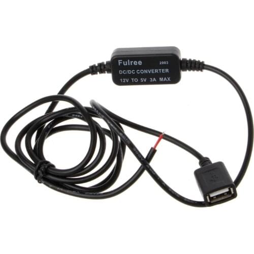 Car Charger USB Female Plug 12V to 5V 3A Power Supply Converter For PDA DVR Camcorder