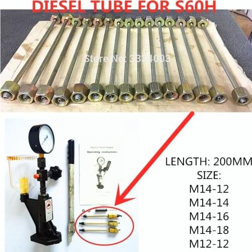 Free Shipping!! 2PCS 20CM Common Rail Diesel Pipe Tube For Diesel Injector Nozzle Tester, Diesel Injector Tester Part