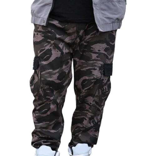 Men Cargo Pants Camouflage Multi-pocket Plus Size Casual Workwear Overall Ankle Banded Men Sweatpants for Autumn
