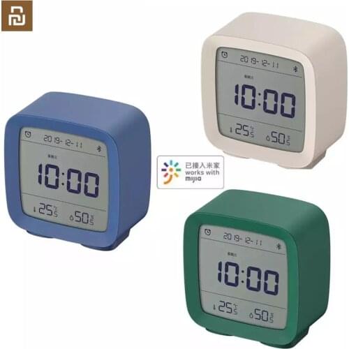 In Stock Xiaomi Cleargrass Bluetooth Alarm Clock Smart Control Temperature Humidity Display LCD Screen Adjustable Nightlight
