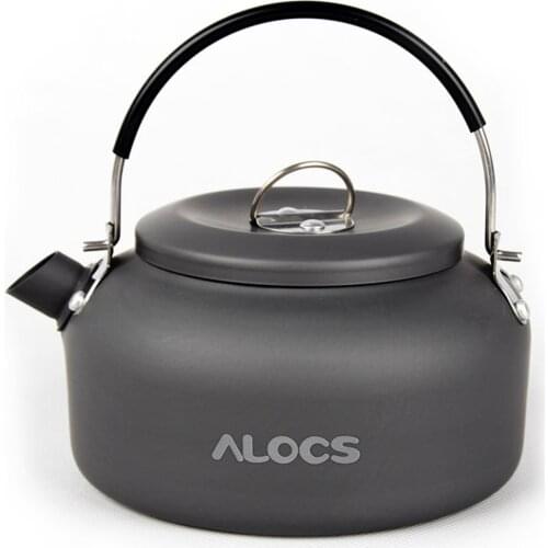 Alocs 0.8L/1.4L Outdoor Camping Kettle Water Kettles Coffee Pot Teapot Super Light