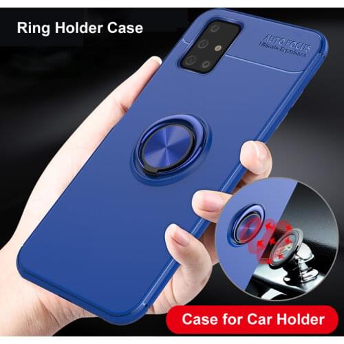 For Samsung Galaxy A12 A52 A51 A71 A70 A50 A40 A20 A30 5G S20 FE M51 M31 M30 Case Magnet Car Holder Case Finger Ring Matte Cover