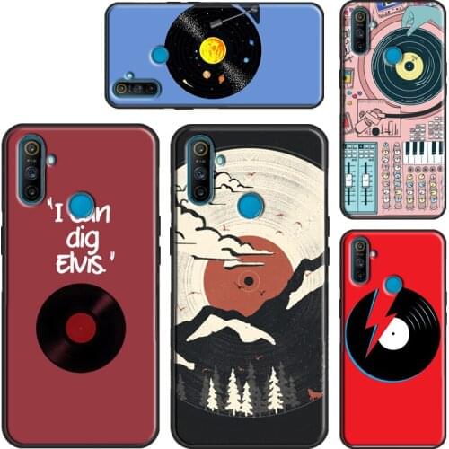 Vinyl Record Retro Case For Realme 8 Pro C15 C11 C3 GT Neo 7i Q3 6 7 Pro Funda For OnePlus 9 Pro 8 Nord 7T 8T