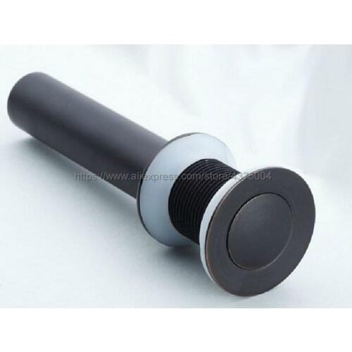 Black Oil Rubbed Brass Bathroom Lavatory Sink Pop Up Drain Brass Vanity Vessel Sink Drain Without Overflow Nsd017