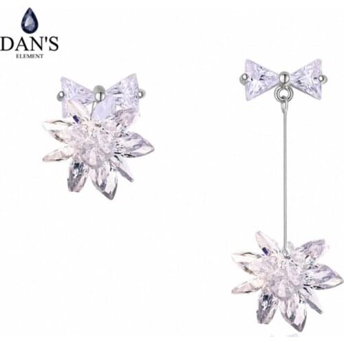 DANS ELEMENT 1 Colors Real Big Brand AAA Zirconia Micro Inlays Beetle Stud Earrings for Women Insect 130601