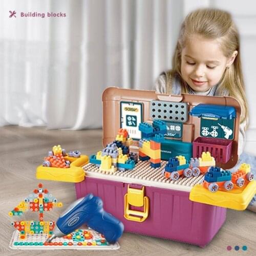 Childrens House Screw Assembly Toy Storage Suitcase Assembly And Disassembly Tool Building Block Develop Babys Intelligence