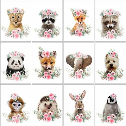 Evershine Diamond Painting Elephant Diamond Mosaic Full Square Drill Animals Cross Stitch Kits Dog Bead Embroidery Home Decor