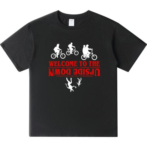 Stranger Things T-Shirt Welcome Upside Down T Shirt Inspired Design Top T Shirt clothing camisetas hombre short sleeve t-shirt
