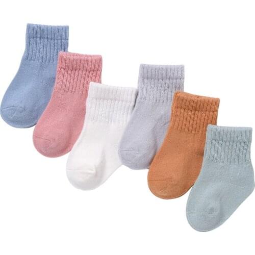 Lawadka 6Pairs/set Newborn Baby Boy Socks Cotton Baby Girl Socks Autumn Winter Baby Socks for Girls Cartoon Striped Infant Thing