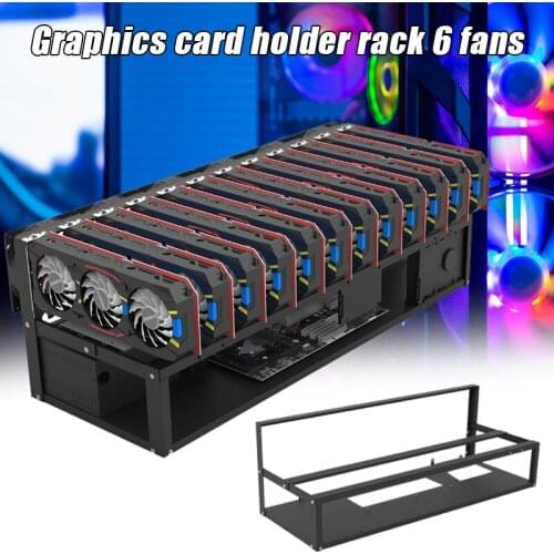 Hot GPU Mining Rig Steel Opening Air Frame Mining,Mining Frame Rig Case Up to 12 GPU For Crypto Coin Currency Mining
