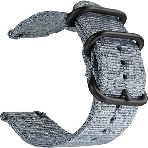 Nylon Strap 20mm 22mm 18mm Solid bracelet Military nato fabric Nylon Watch straps Woven Zulu Straps Bands Black Buckle belt