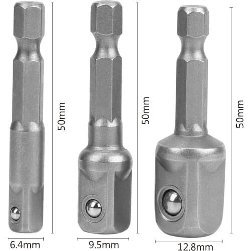 NICEYARD Sleeve Connecting Rod Hexagonal Shank Square Head Socket Electric Screwdriver 1/4 Extension Bar Electric Screwdriver