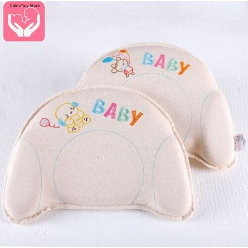 New Baby Memory Foam Pillow Latex Pillow Baby Pillow Anti-bias Head Infant and Child Slow Rebound Color Cotton Pillow