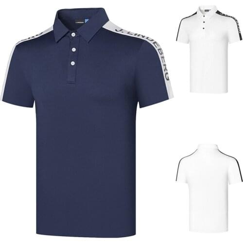Golf Clothing Mens Short-Sleeved Breathable T-Shirt Polo Shirt Training Suit Top Anti-Pilling Anti-Wrinkle Summer Sports Jersey