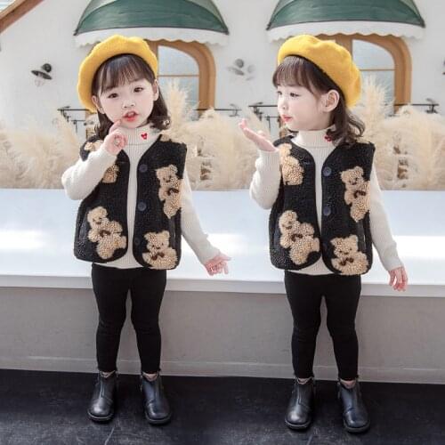 Autumn Winter Toddler Girls Flannel Vest Warm Thicken Baby Boys Clothes Waistcoat Kids Outerwea Children Sleeveless Jackets