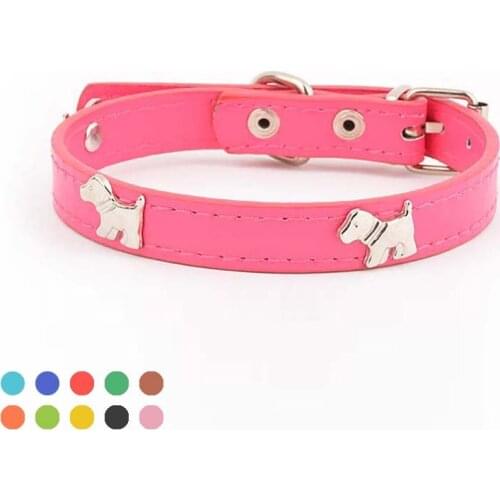 Pet Collars Dog Collars Are Adjustable In Size Suitable for Cat and Puppy Pet Supplies Basic Solid Color Traction Puppy Collar