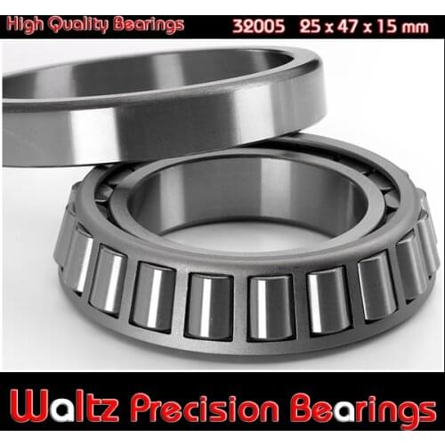 25mm Bearings 32005 2007105 E 32005X 32005X/Q 25x47x15 High Quality Single-row Tapered Roller Bearing Cone + Cup