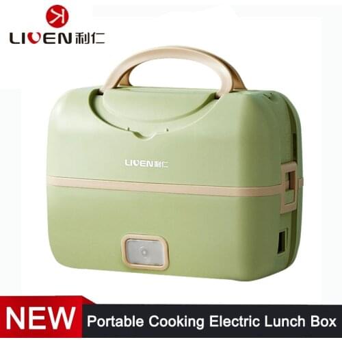 Youpin Liren Portable Electric Lunch Box Electric Heating Food Heater Rice Container Double Layer Large Capacity For Office Car