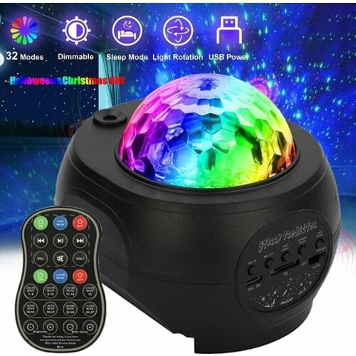 LED Starry Sky Projector Night Light Starry USB Music Player Star Night Light Projection Lamp for Party KTV Indoor Lighting