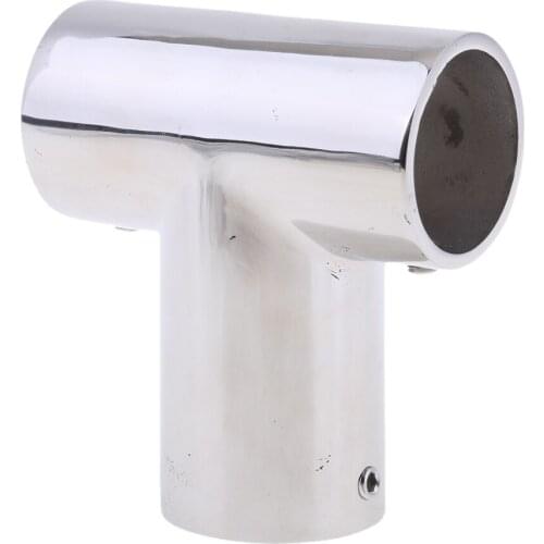 316 Marine-Grade Stainless Steel 90 Degree Boat Hand Rail Fitting T/Tee Hardware (1-1/4-inch/32mm)