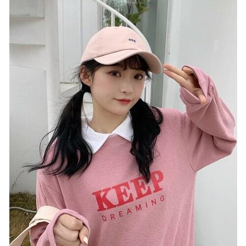 Hat Girl Is Versatile All Year Round Simple Letter Embroidered Cap Korean Style Couple Sunshade Baseball Cap