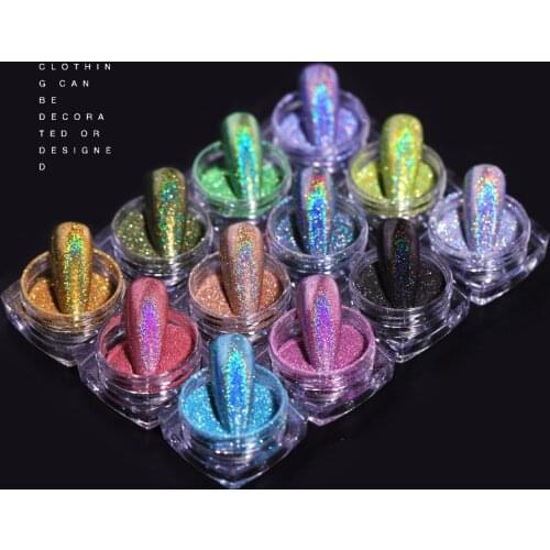 Pixie Dust (extra fine glitter) 3g-0.1MM(004inch)Holographic Laser Silver/Gold Shining Ultra Fine Nail Glitter Dust Powder H