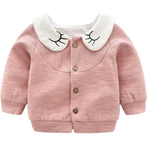 Infant Baby Coat Newborn Baby Girl Sweaters Girl Knit Sweater Cardigan For Kids Autumn Winter Clothes 1-4T