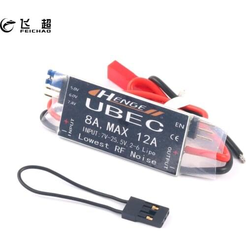 FEICHAO 8A UBEC Output 5V / 6V 6A / 8A Max 12A Inport 7V-25.5V 2-6S Lipo/6-16 cell Ni-Mh Input Switch Mode BEC for RC Quadcopter
