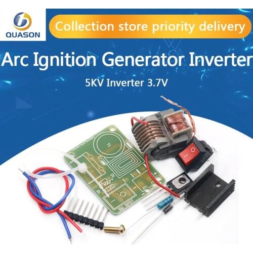 15KV High Frequency DC High Voltage Arc Ignition Generator Inverter Boost Step Up 18650 DIY Kit U Core Transformer Suite 3.7V