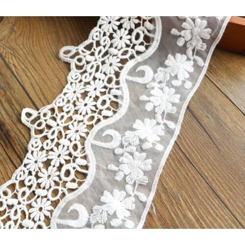 1yards 14cm cotton lace fabric DIY fabric lace flower gift ribbon decoration material color cotton lace