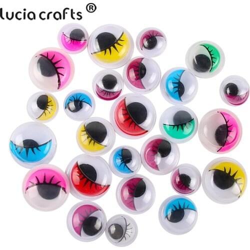 100/200/300pcs Random 8/10/12mm Self-adhesive Eyes Wiggly Googly Dolls Eye For Stuffed Toys DIY Creative Gift Accessories K1008