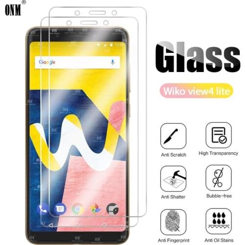 2Pcs Tempered Glass For Wiko view 4 lite Screen Protector For Wiko view4 lite Protective Glass Film