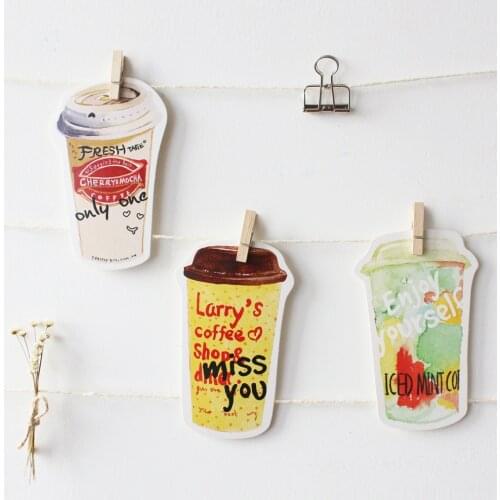 30pcs have a cup of coffee style card multi-use as Scrapbooking party invitation DIY Decoration gift card message card postcard