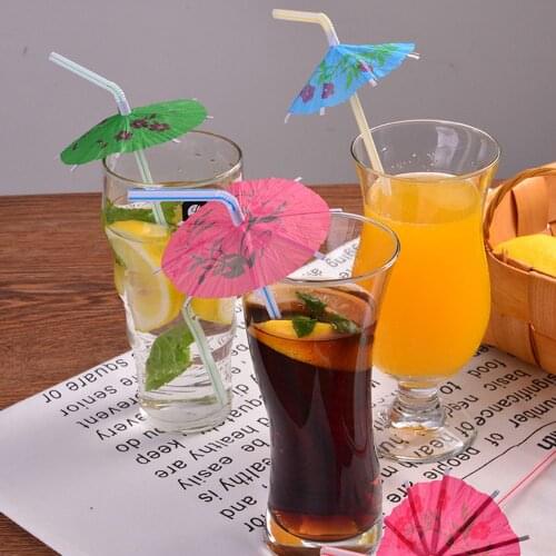 30pcs Bendable Drinking Straws Disposable 5mm Beverage Straws Catering Party Lot Club Bar Cocktail Umbrella Restaurant