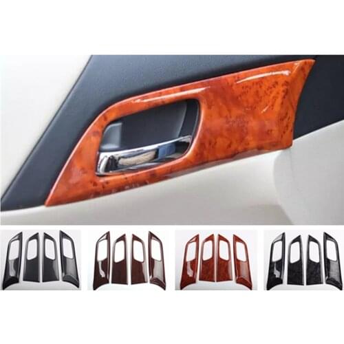 4pcs/lot ABS carbon fiber grain or wooden grain Interior door shake handshandle cover for 2014-2017 HONDA Accord 9/9.5 MK9/9.5