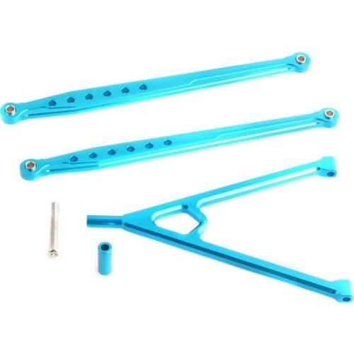 RC Aluminum Rear Chassis & Bracket Links for Axial 1:10 SCX10 Jeep Wrangler 90022 90028