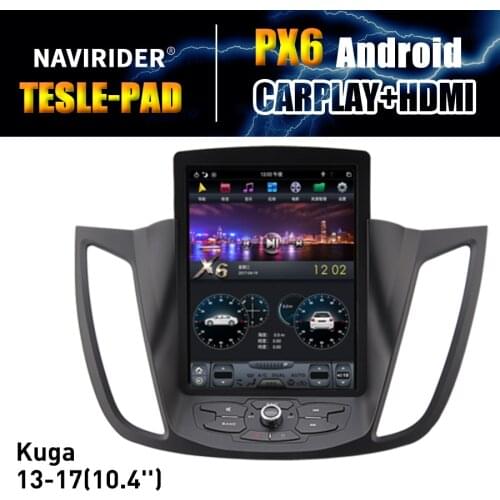 PX6 2 Din Car Radio Bluetooth Tesla Screen Android 9 GPS Navigation Multimedia Player For Ford Kuga 2013 C-max Escape Head Unit
