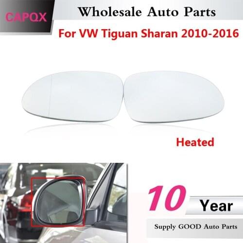 CAPQX Outside Rearview Mirror Glass For Volkswagen VW Tiguan / Sharan 2010-2016 Rearview mirror glass with Electric heated