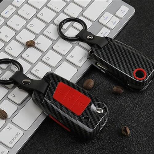 Car Key Case Protection Key Cover Shell Keychain Ring Accessories Remote 3 Button for Volkswagen VW Jetta MK7 2019 2020 2021