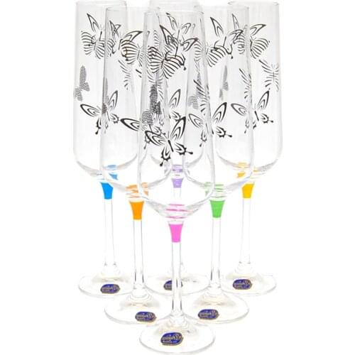 CRYSTALITE BOHEMIA Champagne Glasses