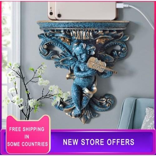 Modern Decorative Wall Hanging Shelf Home Decor Angle Sculpture Bottle Ornaments Artware Display Figurines & Miniatures Holder