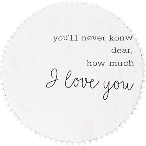 Baby Play Mat Crawling Carpet Kids Room Floor Rug Round Game Pad Playmat Props 69HE