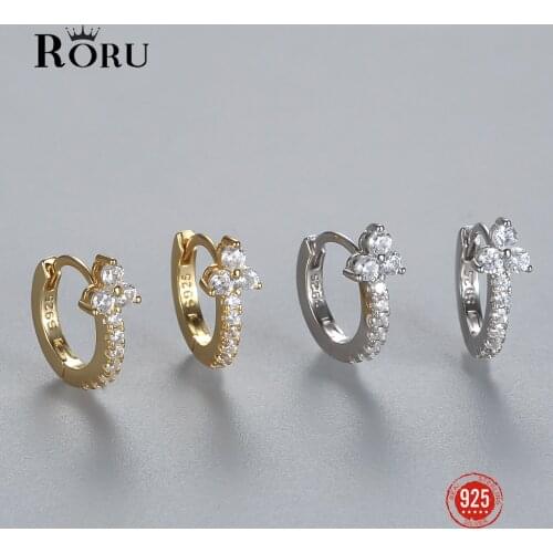Hot Sale 925 Sterling Silver Earring Gold Color Small Circle Hoop Earrings For Women Birthday Simple Noble Jewelry Gift NO.12