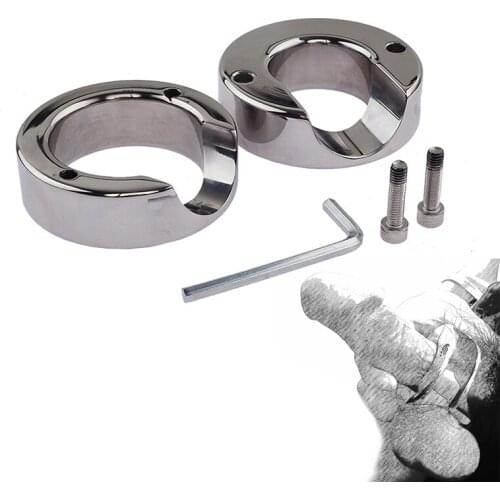 Heavy Weight Penis Ring Metal Scrotum Stretcher Delay Ejaculation BDSM Bondage Sex Toys For Men Removable Penis Lock Cock Ring